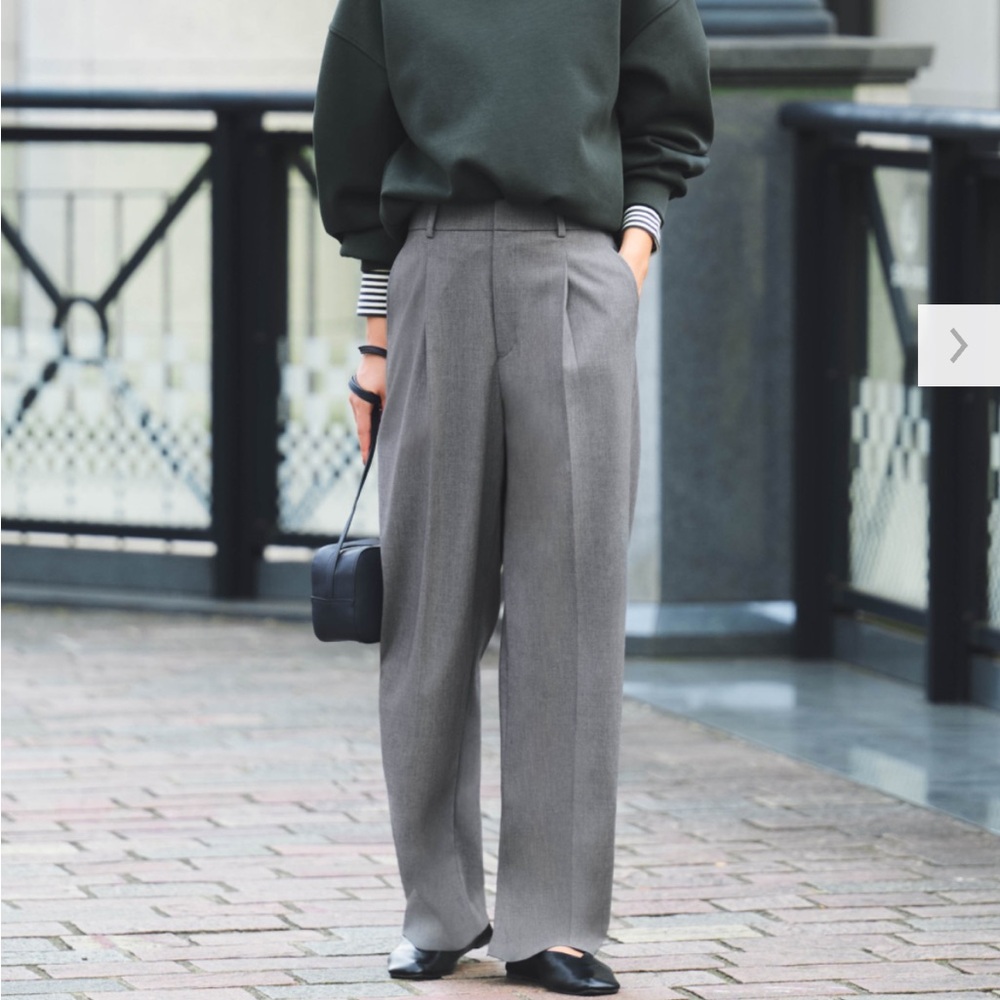 Uniqlo Women’s Pleated Wide Pant - Grey